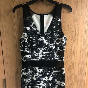 Black and white floral dress